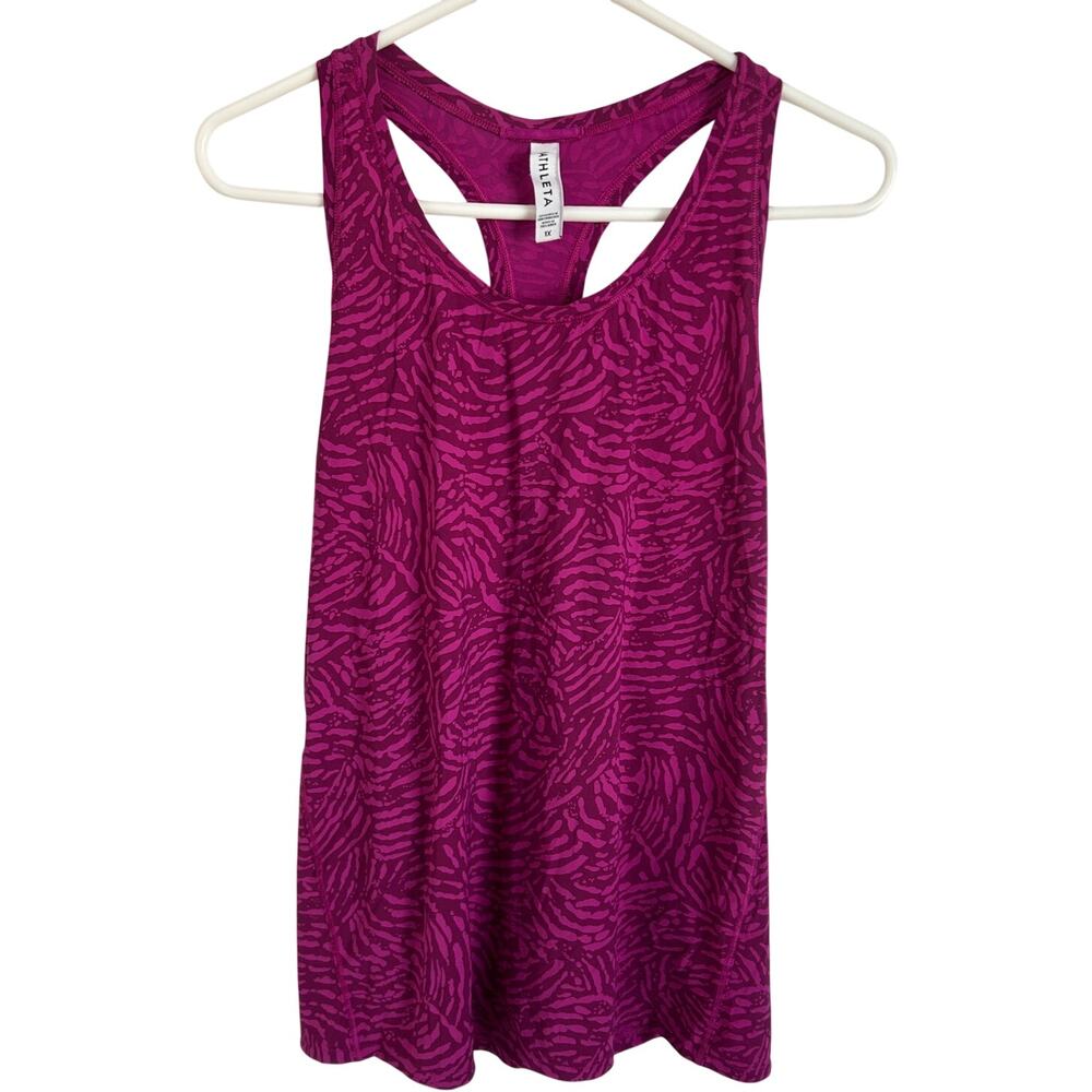 Athleta Fuchsia Animal Print Racerback Tank Top - Size 1X